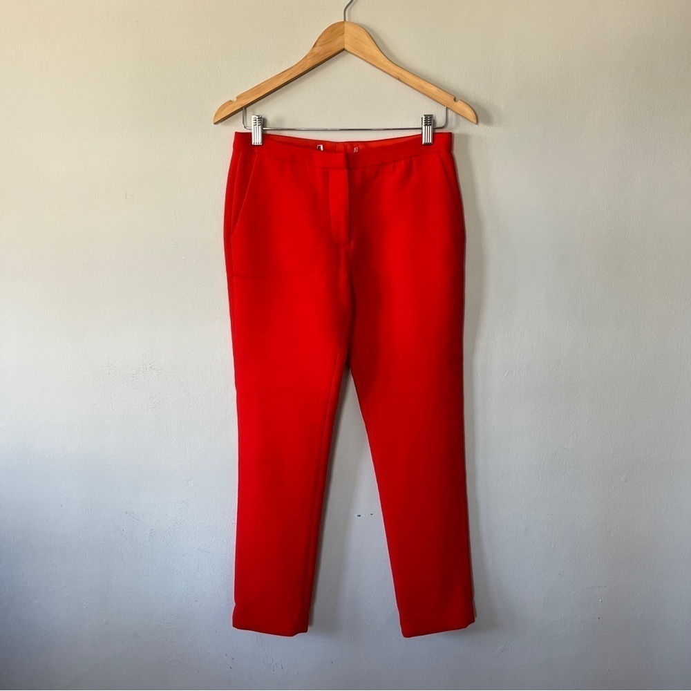 Dion Lee Bright Red Slim Leg Business Pants Trousers Size 2